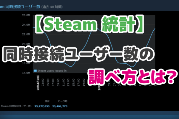 【Steam 統計】同時接続ユーザー数の調べ方をわかりやすく紹介！
